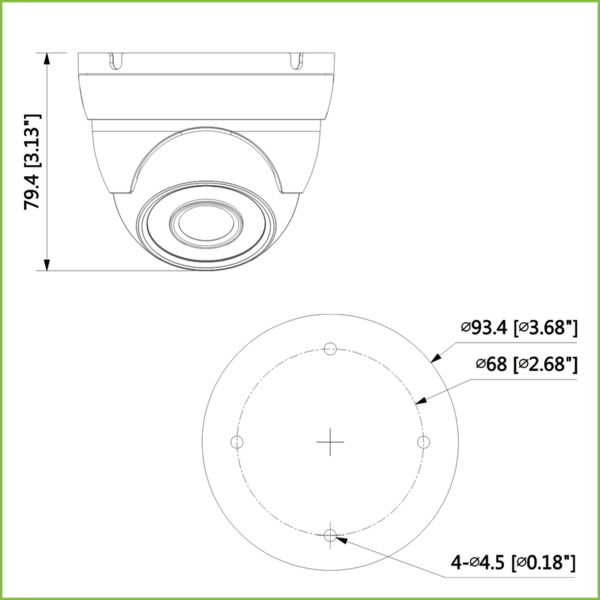 Dahua HAC-HDW1200M-0280B-B MiniDomo HDCVI 4EN1 2M 1080P DN ICR IR30m 0Lux 2.8mm IP67 Color Negro (1)