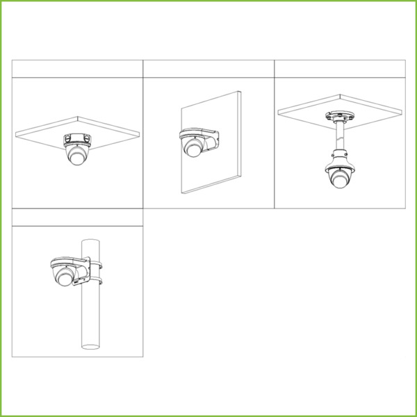 Dahua HAC-HDW1239T-A-LED-0280B MiniDomo HDCVI 4EN1 2M 1080P FULL COLOR 2.0 WDR Starlight LED40m 2.8mm IP67 MIC (2)