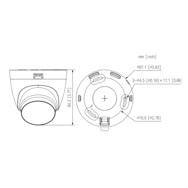 Dahua HAC-HDW1239TLQ-IL-A-0280B-S3 MiniDomo HDCVI 4EN1 2M 1080P WDR Iluminación Dual LED40m/IR40m Smart Light+ LED30m 2.8mm AUDI (1)