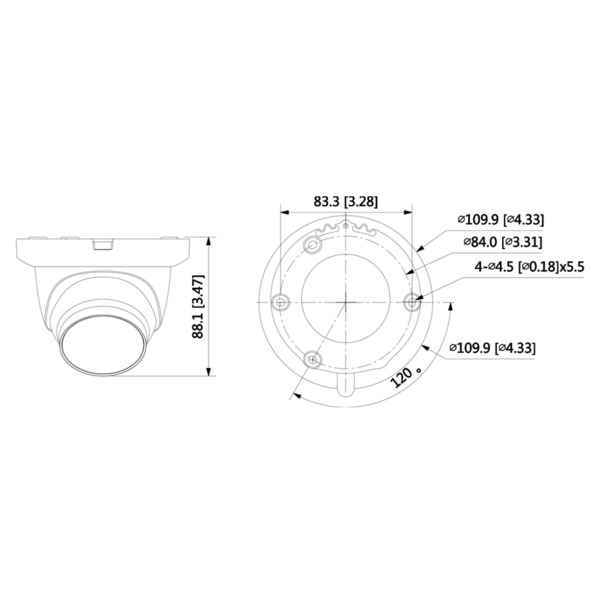 Dahua HAC-HDW1500TLMQ MiniDomo HDCVI 4EN1 5M DN DWDR IR30m 3.6mm IP67 Quick-to-install (2)