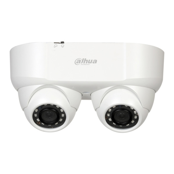 Dahua HAC-HDW2241M-E2 MiniDomo HDCVI 2M de Doble Lente DN ICR WDR Starlight IR30m 0Lux 3.6mm IP67 AUDIO Broadcast