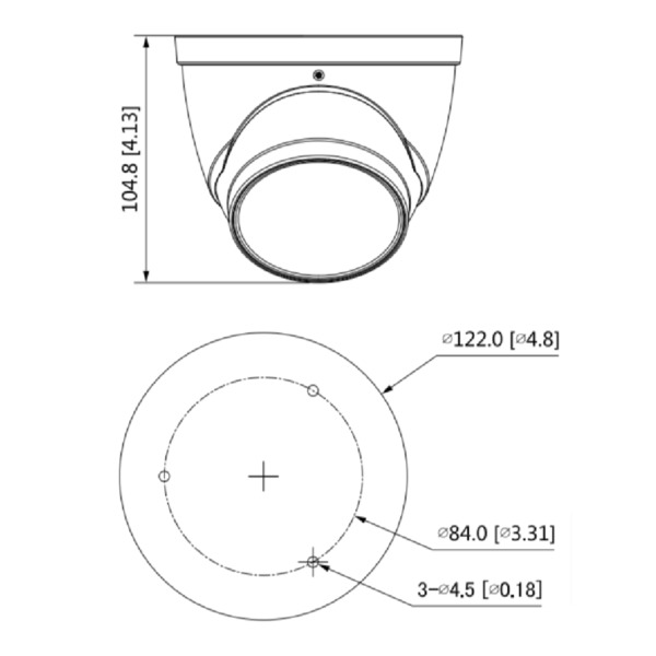 Dahua HAC-HDW2241T-Z-A-B MiniDomo HDCVI 4EN1 2M 1080P WDR Starlight IR60m 2.7-13.5mm IP67 AUDIO MIC Color negro (2)