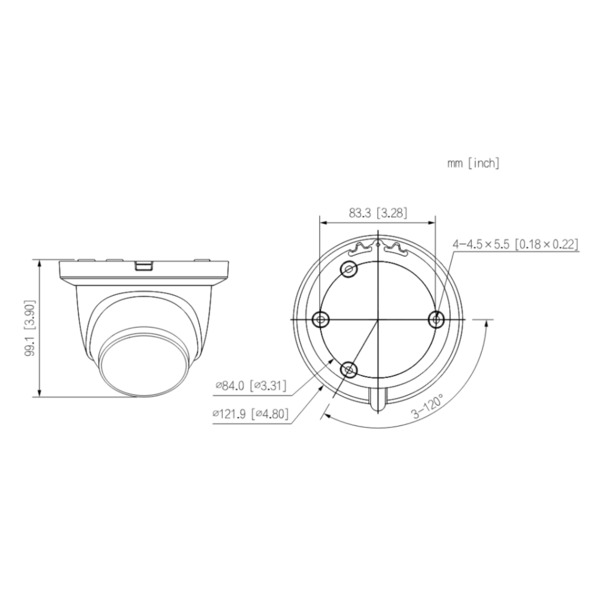 Dahua HAC-HDW2501TMQ-A-0280B-S2 MiniDomo HDCVI 4EN1 5M WDR Starlight IR60m 2.8mm IP67 MIC Quick-to-instal (2)