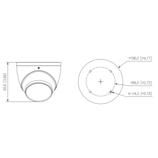 Dahua HAC-HDW2802T-A-0280B-S2 Domo HDCVI 4K DN WDR Starlight IR60m 2.8mm IP67 MIC (1)