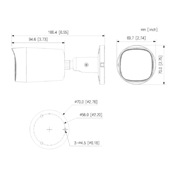 Dahua HAC-HFW1500RM-IL-A-0280B-S3 Tubular HDCVI 4EN1 5M Iluminación Dual LED30m/IR30m 2.8mm IP67 MIC (1)
