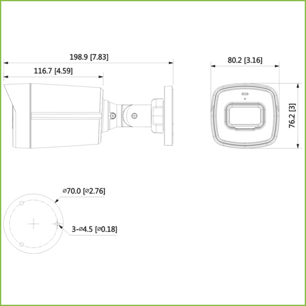 Dahua HAC-HFW1500TL-A-0280B Tubular HDCVI 5M DN dWDR IR80m 2.8mm IP67 MIC (1)