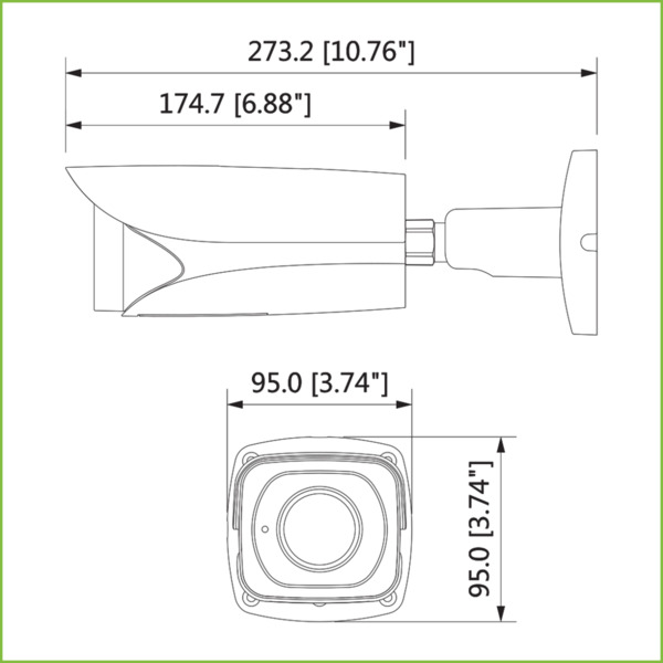 Dahua HAC-HFW3802E-Z Tubular HDCVI 4K DN WDR Starlight IR100m 3.7-11mm VFM IP67 IK10 Audio Alarma Dual (1)