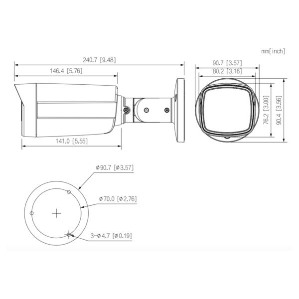 Dahua HAC-ME1509TH-A-PV-0360B-S2 Tubular HDCVI TiOC 4EN1 5M WDR Iluminación Dual LED40m/IR40m 3.6mm IP67 MIC (4)