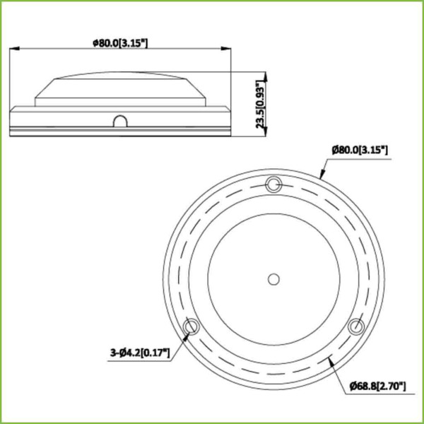 Dahua HAP320-V Micrófono Omni-direccional Alta Fidelidad para Superfície IP66 IK10 Metálico (1)