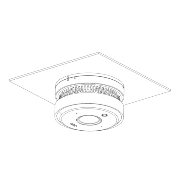 Dahua HY-SAV849HA-E Cámara circular IP 5M DN WDR90dB 3DNR IR20m 2.0mm AUDIO MIC E/S con detección de humo e incendio AI (4)