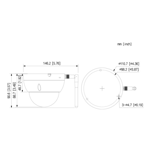 Dahua IPC-HDBW1230DE-SW Domo IP H265 2M DN dWDR IR30m 2.8mm IK10 IP67 SD WiFi (1)