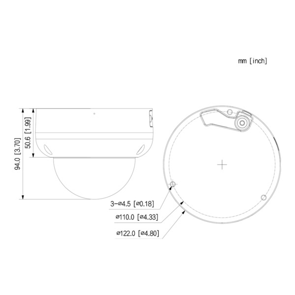 Dahua IPC-HDBW3441R-AS-P Domo IP Gran Angular H265 4M WDR Starlight IR15m 2.1mm IP67 IK10 PoE AUDIO MIC E/S AI (1)