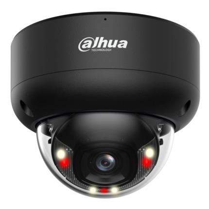 Comprar Dahua IPC-HDBW3449E-AS-IL-0280B-B Domo IP H265 4M WDR Iluminación Dual LED40m/IR40m 2.8mm IK10 IP67 PoE SD AUDIO MIC E/S AI. Color Negro