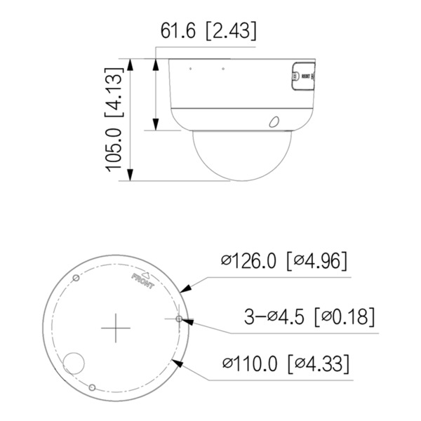 Dahua IPC-HDBW3449R1-ZAS-PV-S5 Domo IP TiOC 3.0 H265 4M WDR Iluminación Dual LED40m/IR50m 2.7-13.5VFM IP67 IK10 PoE MIC/Altavoz (1)