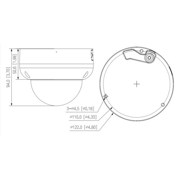Dahua IPC-HDBW5442R-ASE-0280B-S3 Domo IP H265 4M WDR Deeplight IR50m 2.8mm IK10 IP67 ePoE SD AUDIO MIC E/S AI (2)