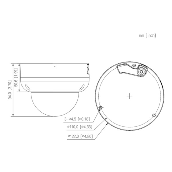 Dahua IPC-HDBW5842R-ASE-0600B-S3 Domo IP H265 8M WDR Deeplight IR50m 6mm IK10  IP67 ePoE SD AUDIO MIC E/S AI (2)