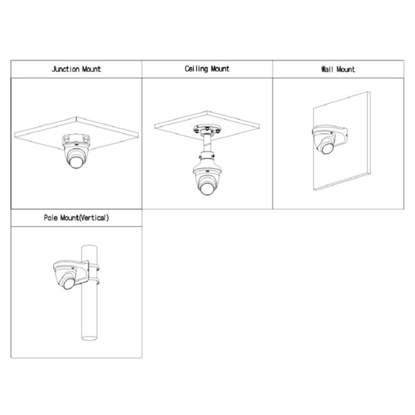 Dahua IPC-HDW21249T-S-IL-0280B-B MiniDomo IP 12M H265 WDR Iluminación Dual LED30m/IR30m 2.8mm IP67 PoE MIC AI Color negro (2)