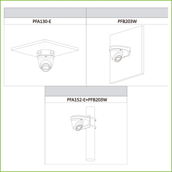 Dahua IPC-HDW2230T-AS-S2-B MiniDomo IP H265 2M DN SMART Starlight IVS IR30m 2.8mm IP67 PoE SD MIC color negro (3)