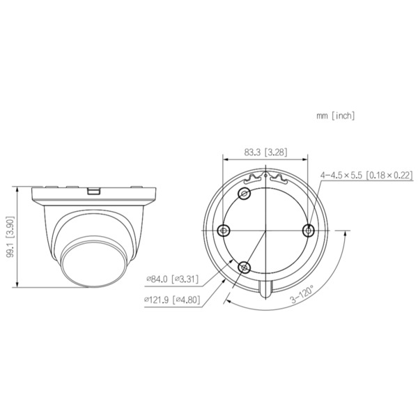 Dahua IPC-HDW3249TM-AS-LED-0280B MiniDomo IP H265 2M FULL COLOR WDR LED30m 2.8mm IP67 PoE SD MIC AI (1)
