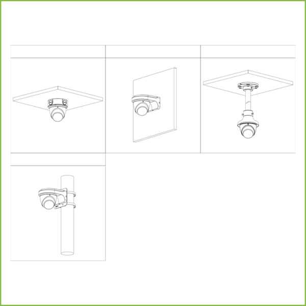 Dahua IPC-HDW3841EM-AS MiniDomo IP H265 AI 8M 4K DN SMART WDR Starlight IVS SMD IR30m 2.8mm IP67 IK10 PoE MIC (2)