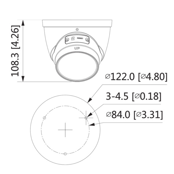 Dahua IPC-HDW3841T-ZS-S2 MiniDomo IP H265 8M 4K WDR Starlight IR40m 2.7-13.5VFM IP67 PoE SD MIC AI (1)