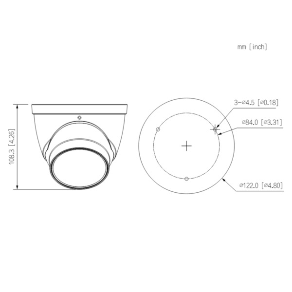 Dahua IPC-HDW5442T-ZE-S3 MiniDomo IP H265 4M WDR140dB Deeplight IR40m 2.7-12VFM IP67 PoE MIC AI (2)