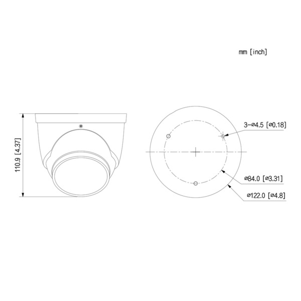 Dahua IPC-HDW5449H-ASE-D2 MiniDomo IP H265 4M DUAL-LENS FULL COLOR 2.0 dWDR Starlight IR50m/2LED 2.8mm IP67 ePoE AUDIO MIC E/S A (2)