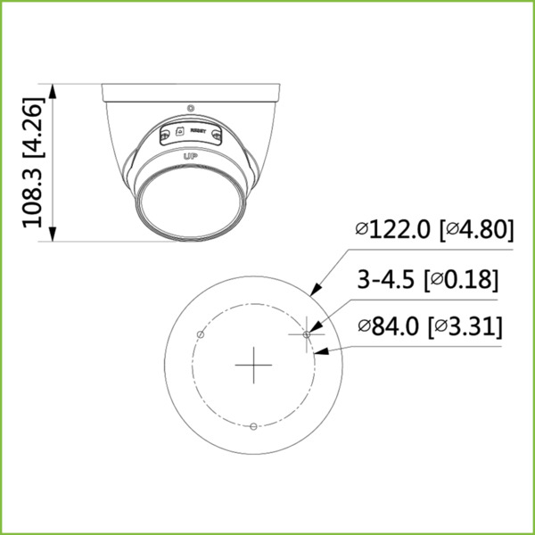 Dahua IPC-HDW5842T-ZE-S2 MiniDomo IP H265 8M WDR Starlight+ IR50m 2.7-12VFM IP67 ePoE MIC AI (1)