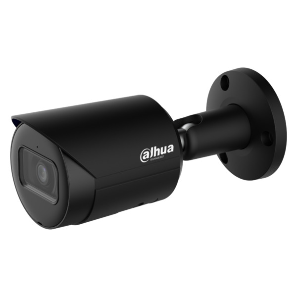 Dahua IPC-HFW2441S-S-0280B-B Tubular IP H265 4M WDR Starlight IR30m 2.8mm IP67 PoE MIC AI Color Negro