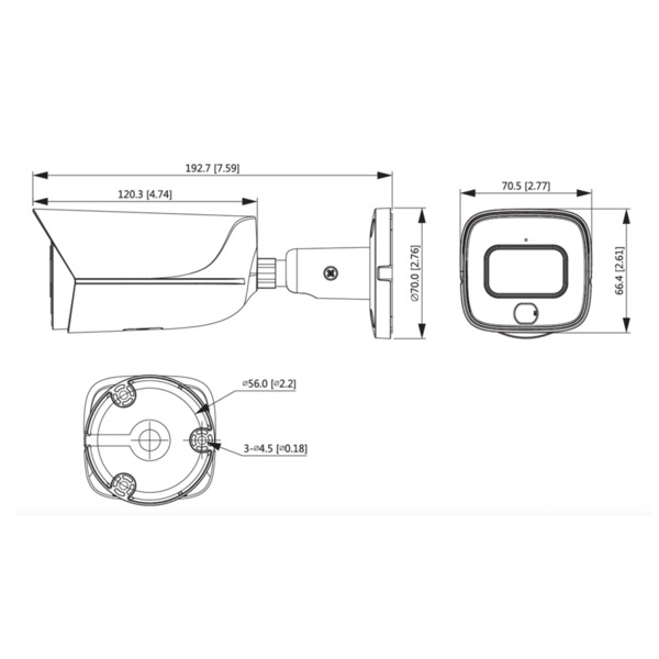Dahua IPC-HFW3449E-AS-LED-0280B Tubular IP H265 4M FULL COLOR WDR IVS SMD LED30m 2.8mm IP67 PoE SD MIC AUDIO E/S AI (1)