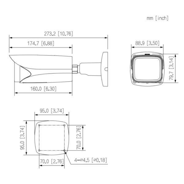 Dahua IPC-HFW5241E-Z12E-S3 Tubular IP H265 2M WDR Deeplight IR150m 5-60VFM IP67 IK10 ePoE AUDIO E/S AI (1)