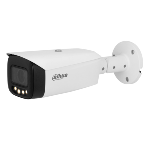 Dahua IPC-HFW5449T1-ZE-LED Tubular IP H265 4M FULL COLOR 2.0 WDR140dB Starlight LED70m 2.7-12VFM IP67 ePoE SD AUDIO MIC E/S AI