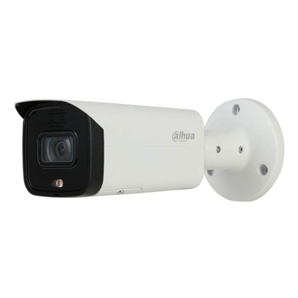 Dahua IPC-HFW5541T-AS-PV-0360B Tubular IP H265 5M SMART WDR Starlight+ IR60m + LED LUZ BLANCA 3.6mm IP67 PoE SD AUDIO E/S AI
