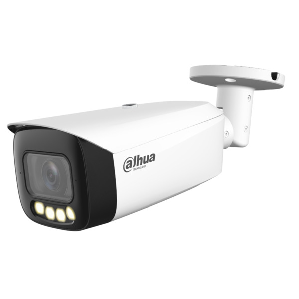 Dahua IPC-HFW5849T1-ASE-LED-0360B-S2 Tubular IP H265 8M FULL COLOR WDR140dB Starlight LED60m 3.6mm IP67 ePoE SD MIC AUDIO E/S AI