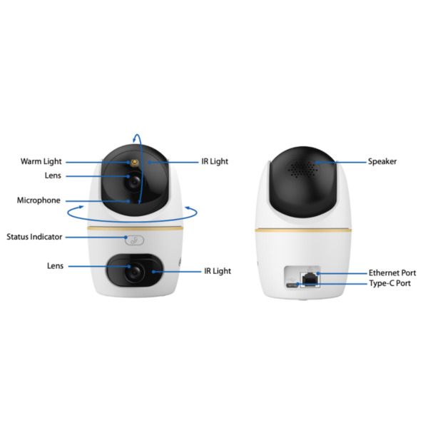 Dahua IPC-HPT1539DD-STW-5E2 Cubo PT IP DUAL-LENS H265 5M+5M DN LED30m/IR30m 3.6mm SD 5V MIC/Altavoz WiFi (5)