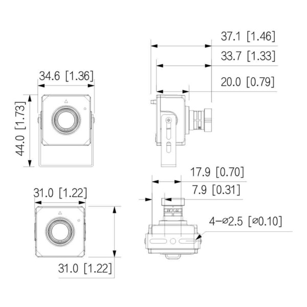 Dahua IPC-HUM4231S-L5 Minicámara IP H265 Pinhole 2M DN WDR Starlight 2.8mm IVS AUDIO MIC (1)