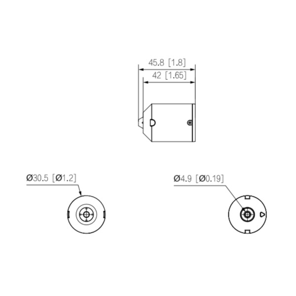 Dahua IPC-HUM8441E-E1-L1 Minicámara IP H265 Pinhole 4M WDR 2.8mm AUDIO E/S + Unidad principal AI (1)
