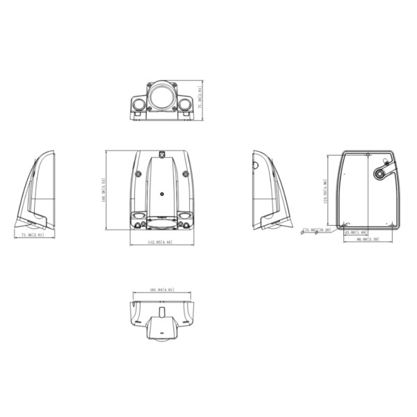Dahua IPC-MBW4231-M12-H-0360B Cámara IP Móvil H265 2M WDR IR30m 3.6mm IK10 IP67 IP6K9K PoE conector M12 (1)