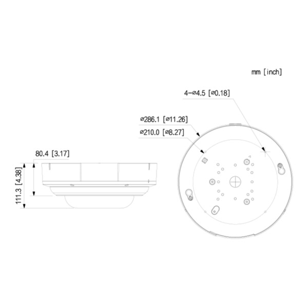Dahua IPC-PDBW82041-B360-S2 Cámara IP H265 4x5MP 4-Directional IR30m 360º IP67 IK10 PoE+ AUDIO E/S (3)