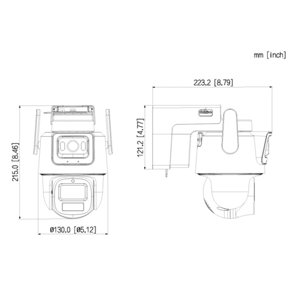 Dahua IPC-PTS2649C-3E3Z-4GB20 Cámara PT IP WizColor Hybrid-zoom 3M+3M H265 LED30m/LED50m IP66 MIC/Altavoz 4G AI + Panel Solar (1)