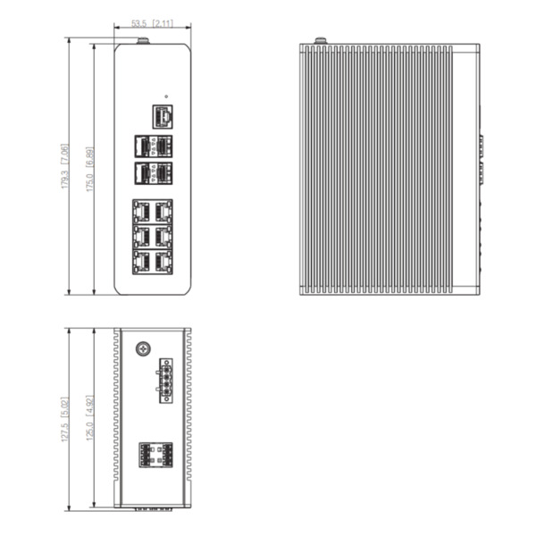 Dahua IS4410-6GT-120 Switch PoE 2.0 Industrial 6 puertos Gigabit +4SFP Uplink Gigabit 120W Manejable Layer2 (3)