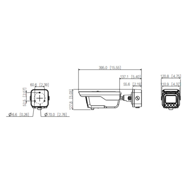 Dahua ITC413-PW4D-IZ3 Tubular IP ANPR Acceso H265 4MP IR20m 8-32VFM IP67 IK10 E/S PoE AUDIO (2)