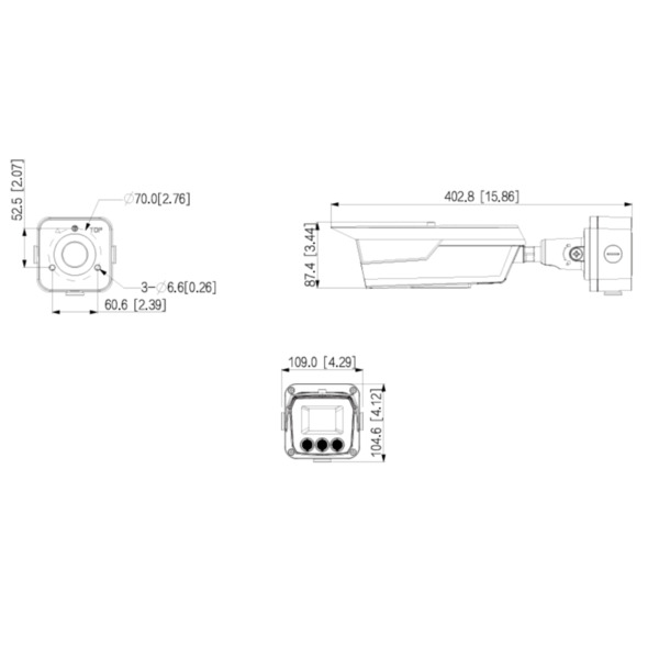 Dahua ITC431-RW4F Tubular IP ANPR H265 4MP 3IR850nm 8-32VFM IP68 IK10 PoE E/S AI (1)