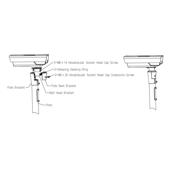 Dahua ITC436-PW9H-IZP Cámara IP ANPR Acceso H265 4MP 3x(IR/LED)8m 2.7-12VFM IP66 E/S AUDIO con poste incluido (2)