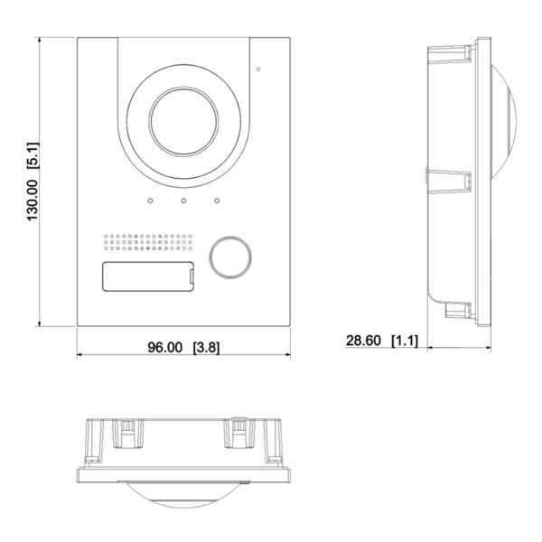 Dahua KTD01L(F) Kit Videoportero 2-hilos IP exterior para Insertar + monitor interior (2)