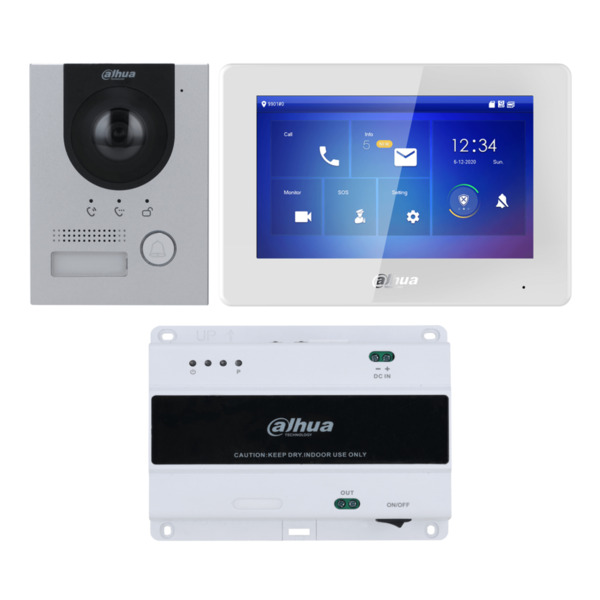 Dahua KTD01L(F) Kit Videoportero 2-hilos IP exterior para Insertar + monitor interior
