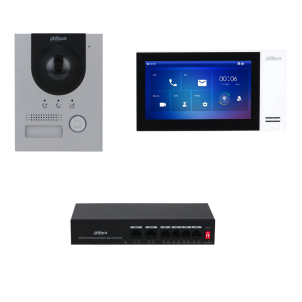 Dahua KTP01L(F) Kit Videoportero IP exterior para Insertar + monitor interior