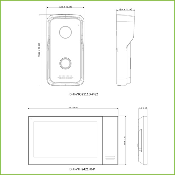 Dahua KTP02 Kit Videoportero IP exterior de Superficie + monitor interior (1)