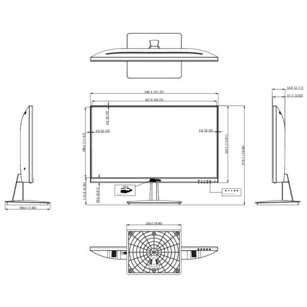 Dahua LM24-L200N Monitor 23.8" Dahua para Seguridad 24/7 LCD(VA) VGA/HDMI 16:9 1080P (1)