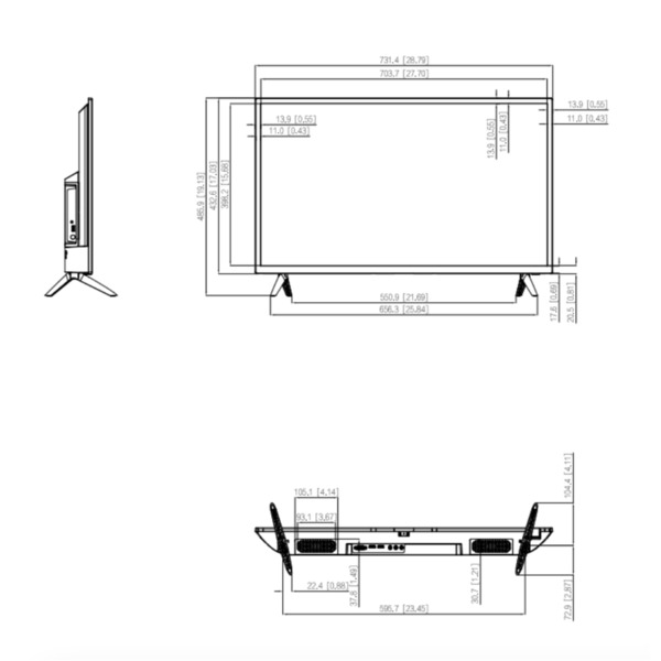 Dahua LM32-F200-V2 Monitor 32" Dahua para Seguridad 24/7 VGA/HDMI/USB Multimedia 16:9 1080P (1)